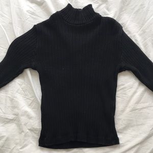 Cropped Black Brandy Melville Half Turtleneck